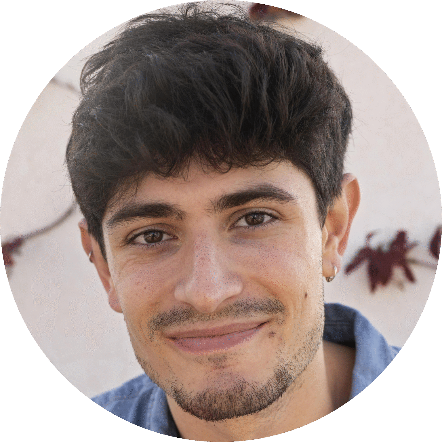 Male customer smiling after enjoying traditional Iranian food at Layali Al Rabee Restaurant in Abu Dhabi, featured in the customer review section.